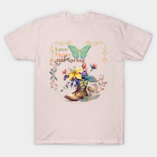 Spring mood, Love, Peace and Spring T-Shirt